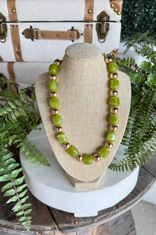 Ortega Necklace Olive