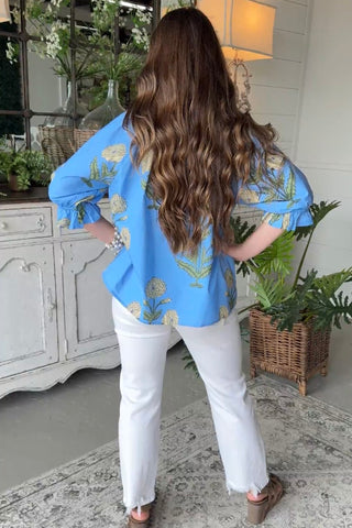 Parker Top Periwinkle by Umgee Shirts & Tops Umgee