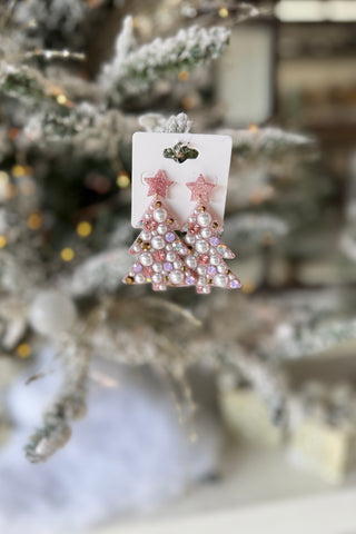 Ornamental Tree Earrings Earrings Pink Panache