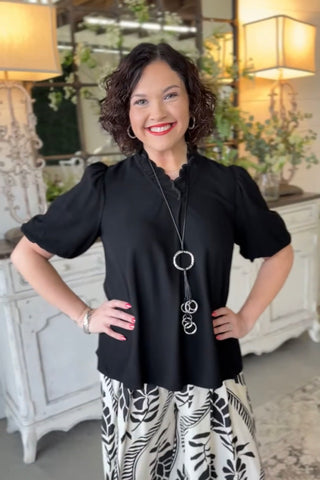 Eliza Top Black by Umgee Shirts & Tops Umgee