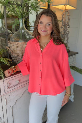Carmen Top Neon Pink by Jodifl Shirts & Tops Jodifl