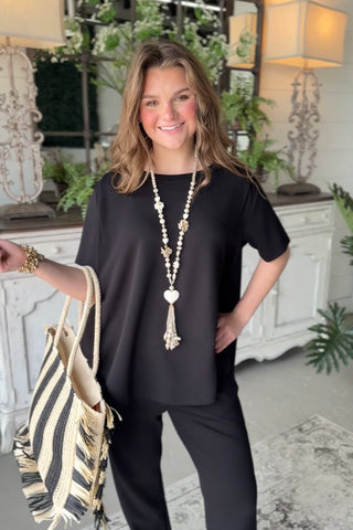 In Demand Pant Set Black Top & Pant Set Brad and Rena
