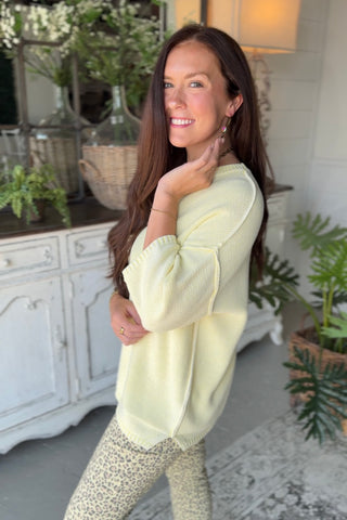 Rooney Sweater Lemon by Easel Sweater Easel
