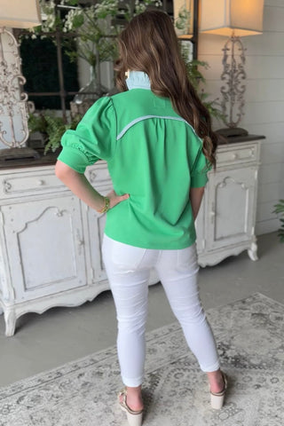 Natasha Top Apple Green by Umgee Shirts & Tops Umgee