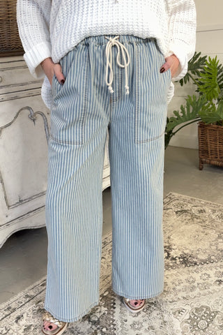 Keller Pant Denim Stripe