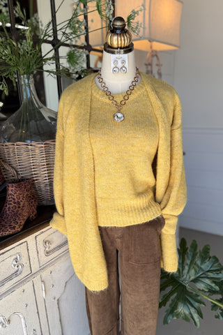 Gleeful Cardigan Set Honey Sweater Pol Clothing