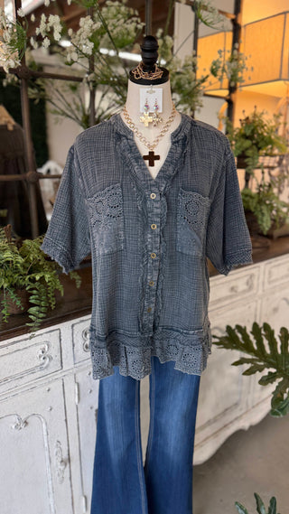 Phases Top Smoke by Easel Shirts & Tops Easel