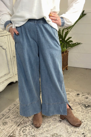Piper Pants Lt Denim by Umgee