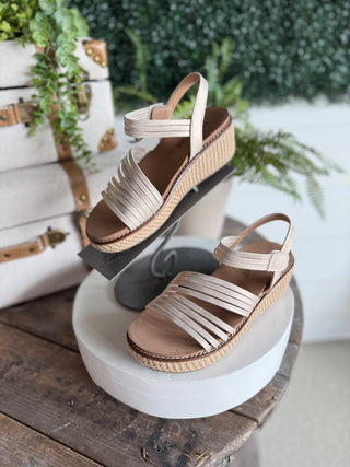 What About Now Sandals Gold by Corky’s Shoes Corky's Footwear