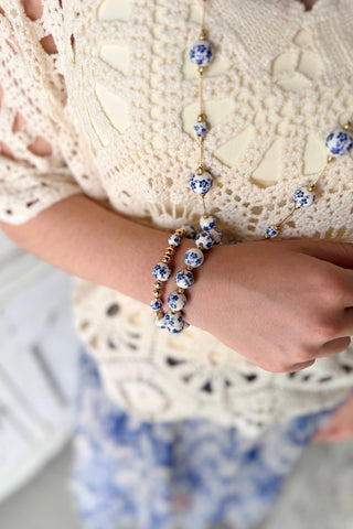 Patsy Bracelet Set Blue Floral RESTOCK Soon Bracelets Chic Cool