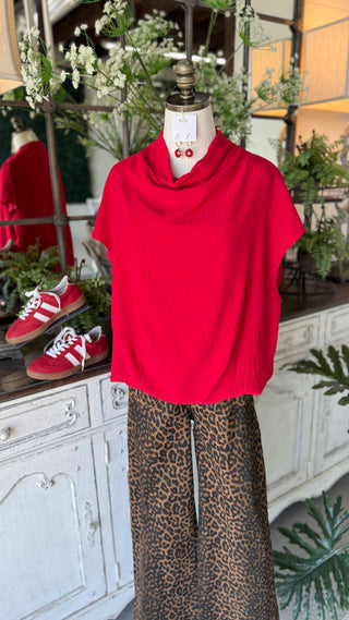 Scarlett Top Red by Umgee