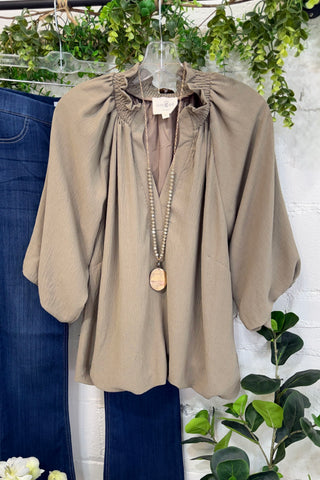 Greer Top Mocha by Umgee