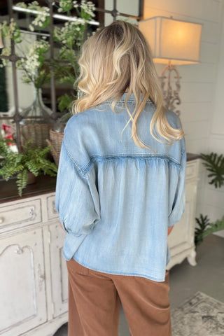 Tailored For Me Light Denim Shirts & Tops Mittoshop