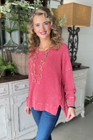 Admire Boho Red by Easel Shirts & Tops Easel