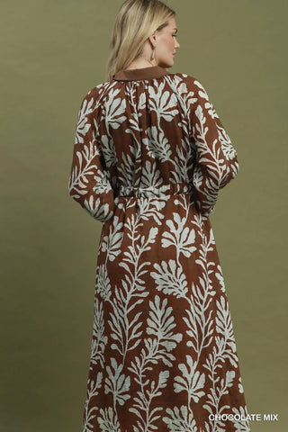 Seymour Long Dress Chocolate by Umgee Dresses Umgee