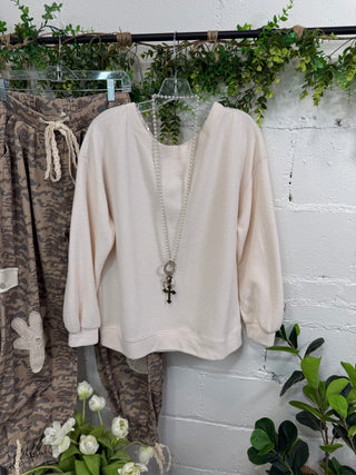 Beach Party Top Cream Shirts & Tops Tres Bien