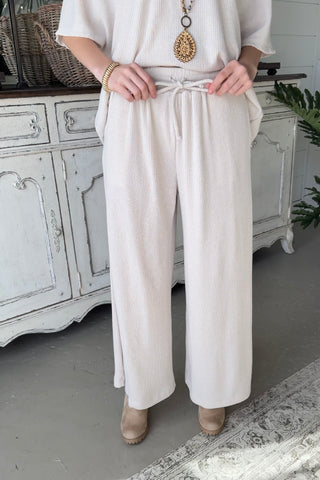 Villa Pant Set Oatmeal Top & Pant Set Dear Scarlett