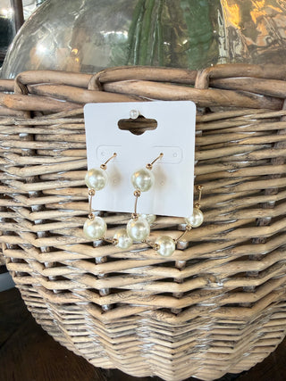 Connie Earrings Gold/Pearl Earrings Whats Hot Jewelry