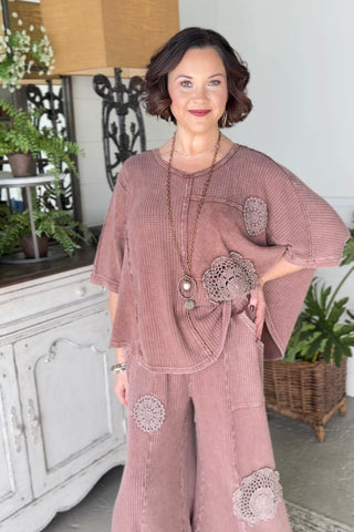 Sweetie Pie Top Brown by Easel Shirts & Tops Easel