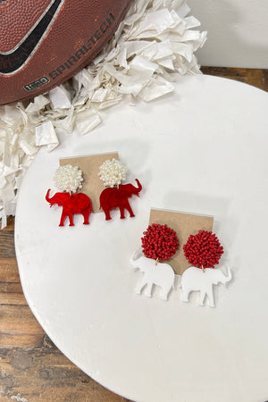 Alabama Elephant Earrings