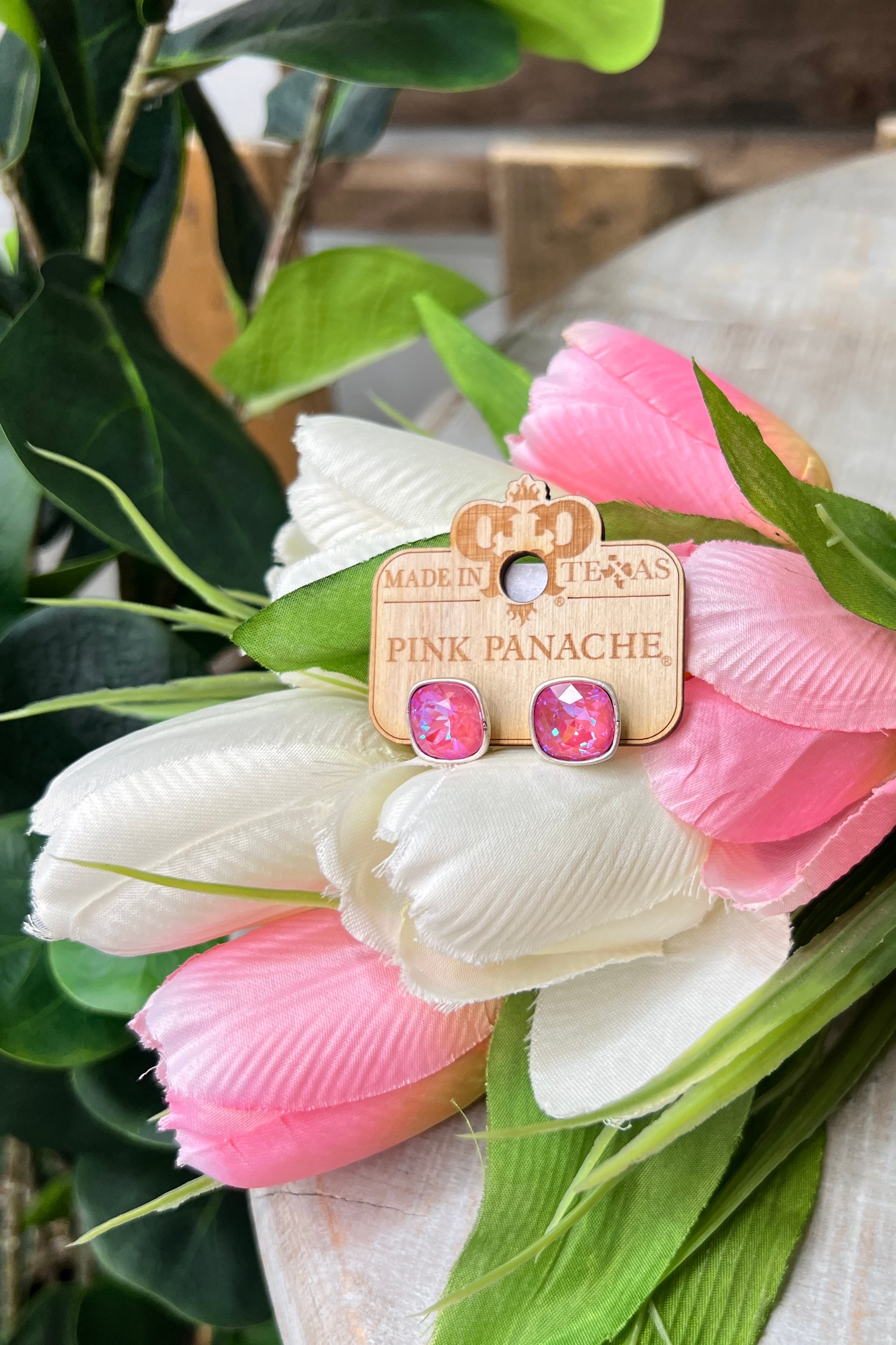 Glow Earrings  Pink Panache Silver/Pink  