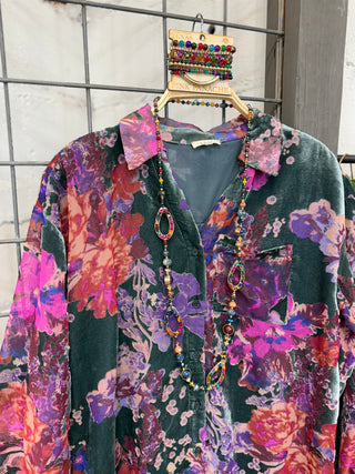 Vivid Gardens Forest Green by Jodifl Shirts & Tops Jodifl