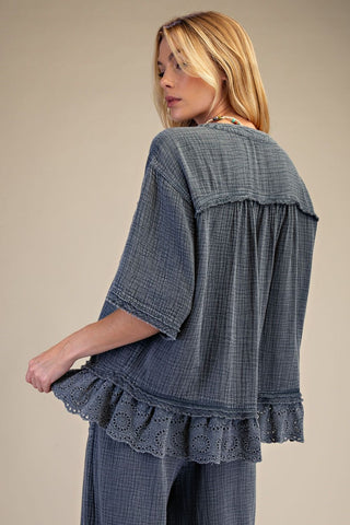 Phases Top Smoke by Easel Shirts & Tops Easel
