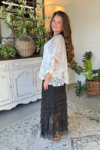 All The Frills Skirt Black RESTOCK Soon Skirt Miss Carla