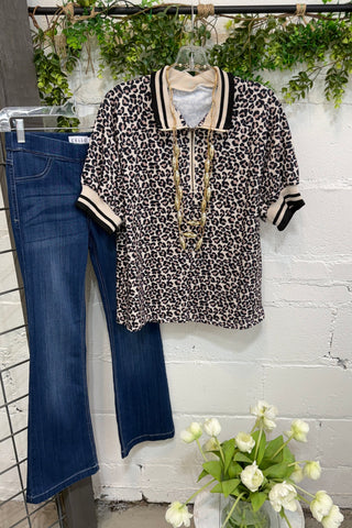 Boundless Top Leopard Shirts & Tops Carol's Boutique