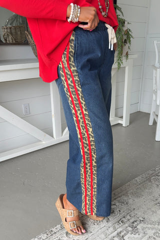 Sideview Jeans Dark Denim/Red RESTOCK Soon jeans Jodifl