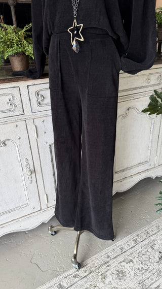 Laid Back Days Long Pant Set Black