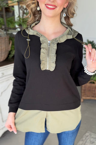 Standby Pullover Black/Olive Shirts & Tops JOH