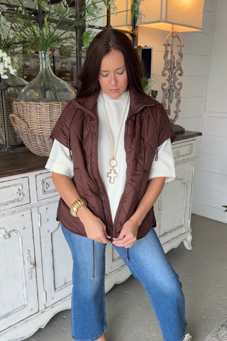 Cool Change Vest Brown Puff Vest Original USA