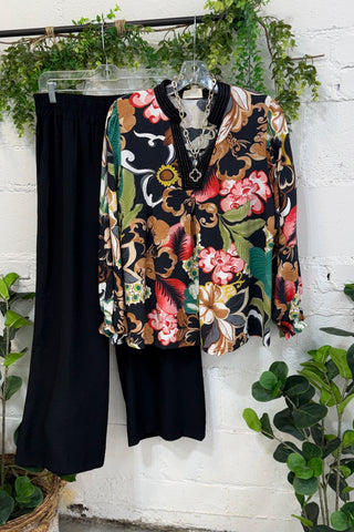 Barker Pants Black by Umgee Pants Umgee