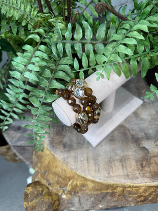 Little Rock Bracelet Set Brown