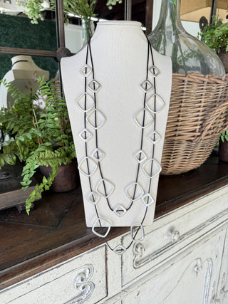 Geostorm Necklace Silver Necklaces L & B Creations