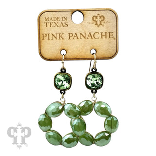Delia Earrings Green by Pink Panache Earrings Pink Panache