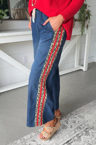 Sideview Jeans Dark Denim/Red RESTOCK Soon jeans Jodifl