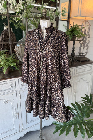 Averly Dress Olive Leopard by Umgee