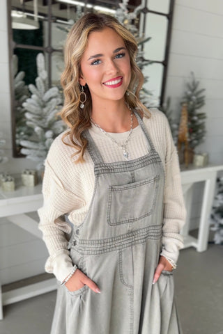 Josie Romper Dress Sage Grey by Easel Dresses Easel