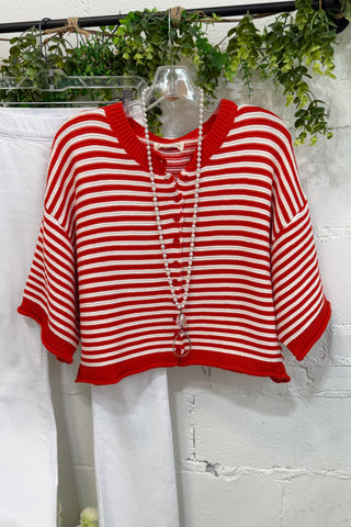 Beasley Cardi Red by Peach Love Cardigan Peach Love