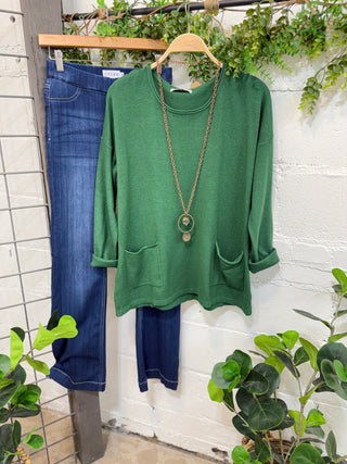 Sakina Sweater Forest Green sweater Zenana