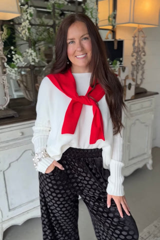 Misbehavin Sweater Wrap Red Wrap Original USA