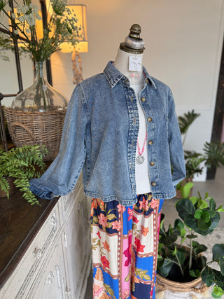 Amber Top Denim Shirts & Tops Blu Pepper