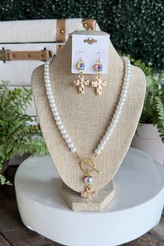 Grateful Necklace Gold/Pearl Necklaces BFF