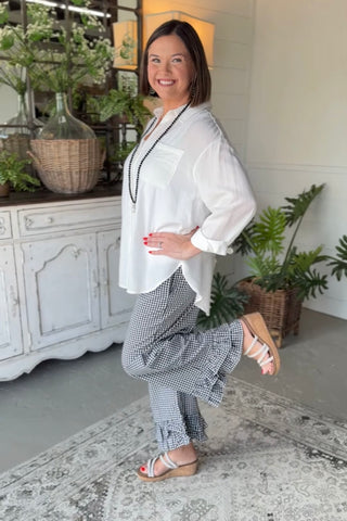 Checkmate Pants Black Pants Vine & Love