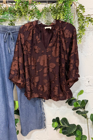 Fetching Top Brown by Umgee Shirts & Tops Umgee