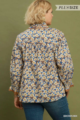 Vestavia Top Brown Mix by Umgee Shirts & Tops Umgee