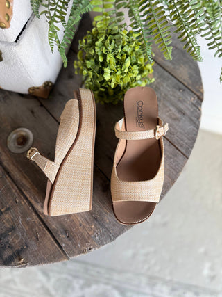 Treat Yourself Wedge Raffia Shoes Corky's Footwear