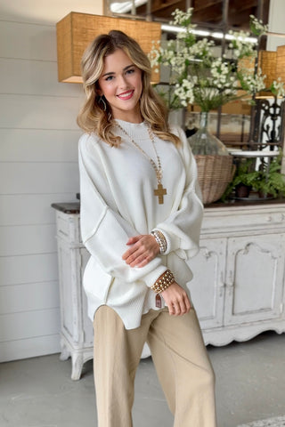 Tiffany Sweater Ivory Shirts & Tops Zenana